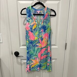 Colorful Tropical Sleeveless Dress
